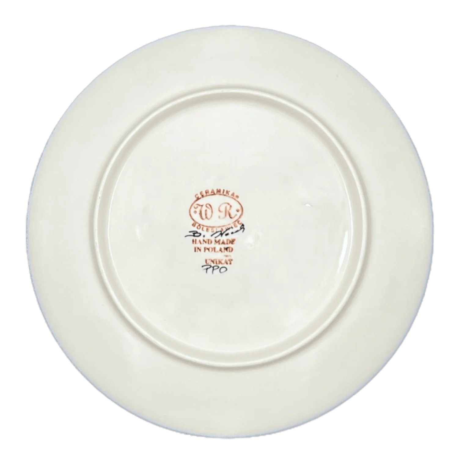 Plate, Round, Dinner, 10.25" Plate, WR (WR5C) in "Strawberries & Blossoms" by W.R. Ceramika | WR5C-WR2 - Image 3