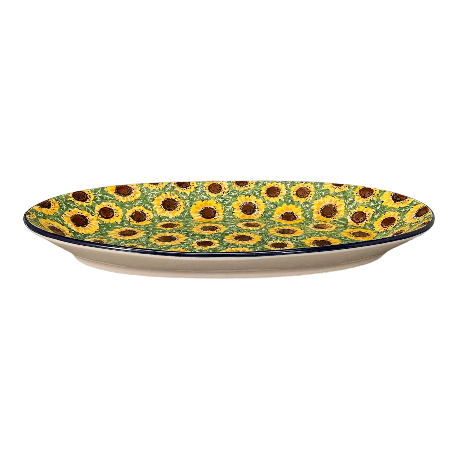 Platter, Oval, 17.5" in "Sunflower Field" by Ceramika Artystyczna | A200-U4737 - Image 3