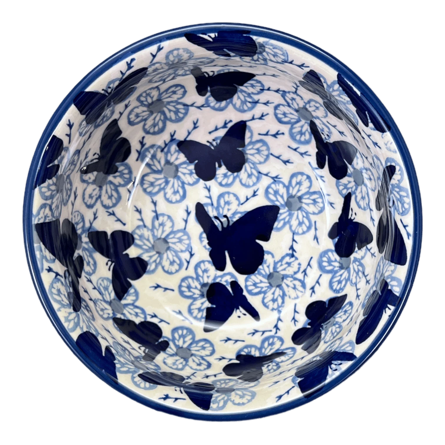 Bowl, Round, 6.5" in "Blue Butterfly" by Manufaktura | M084U-AS58 - Image 3