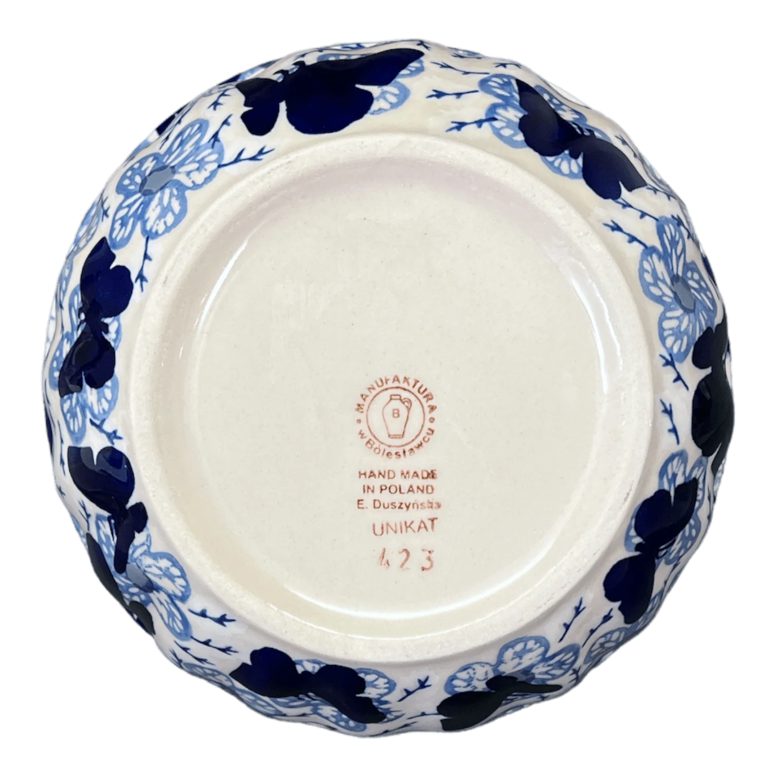 Bowl, Round, 6.5" in "Blue Butterfly" by Manufaktura | M084U-AS58 - Image 4