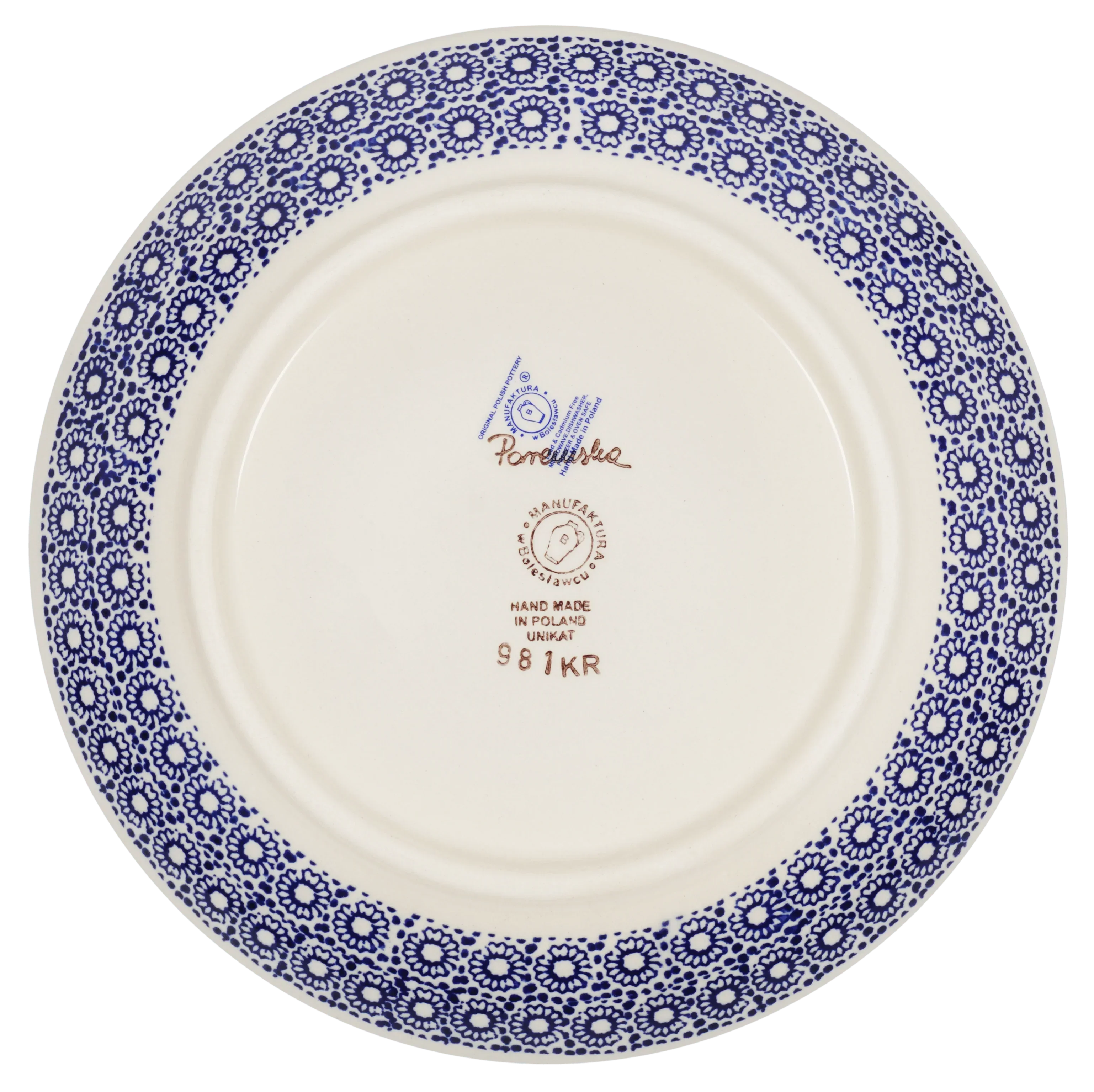 Plate, Round, Salad, 8.5" in "Duet in White" by Manufaktura | T134S-SB06 - Image 3