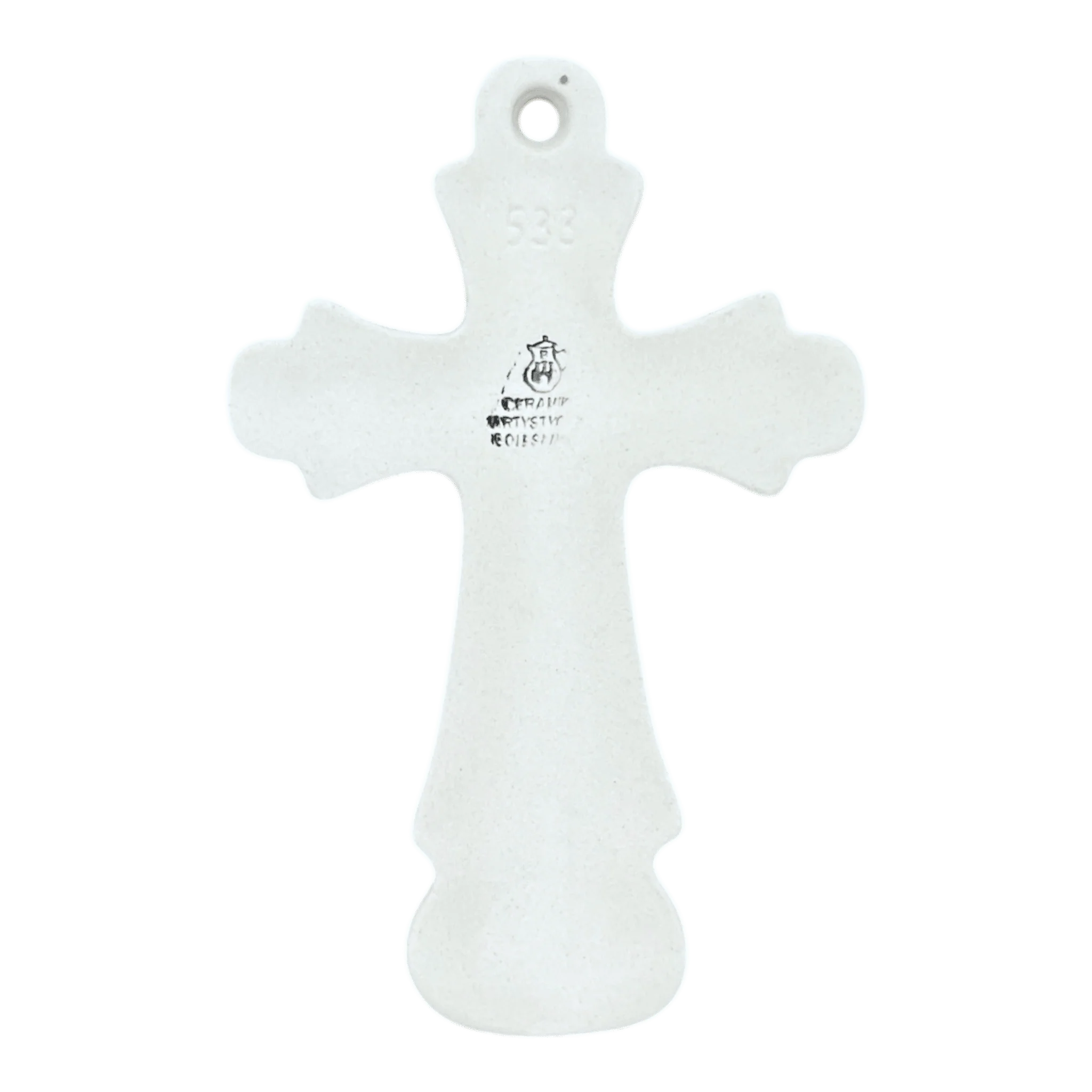 Cross, Large, 7.75" in "Blue Sweetgum" by Ceramika Artystyczna | A533-2545X - Image 4