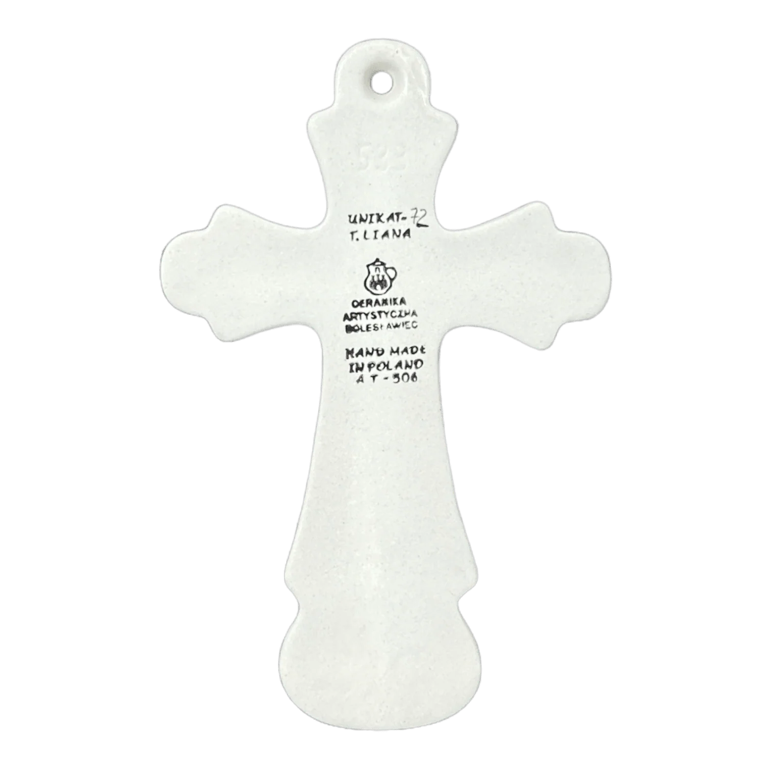 Cross, Large, 7.75" in "Mediterranean Waves" by Ceramika Artystyczna | A533-U72 - Image 4