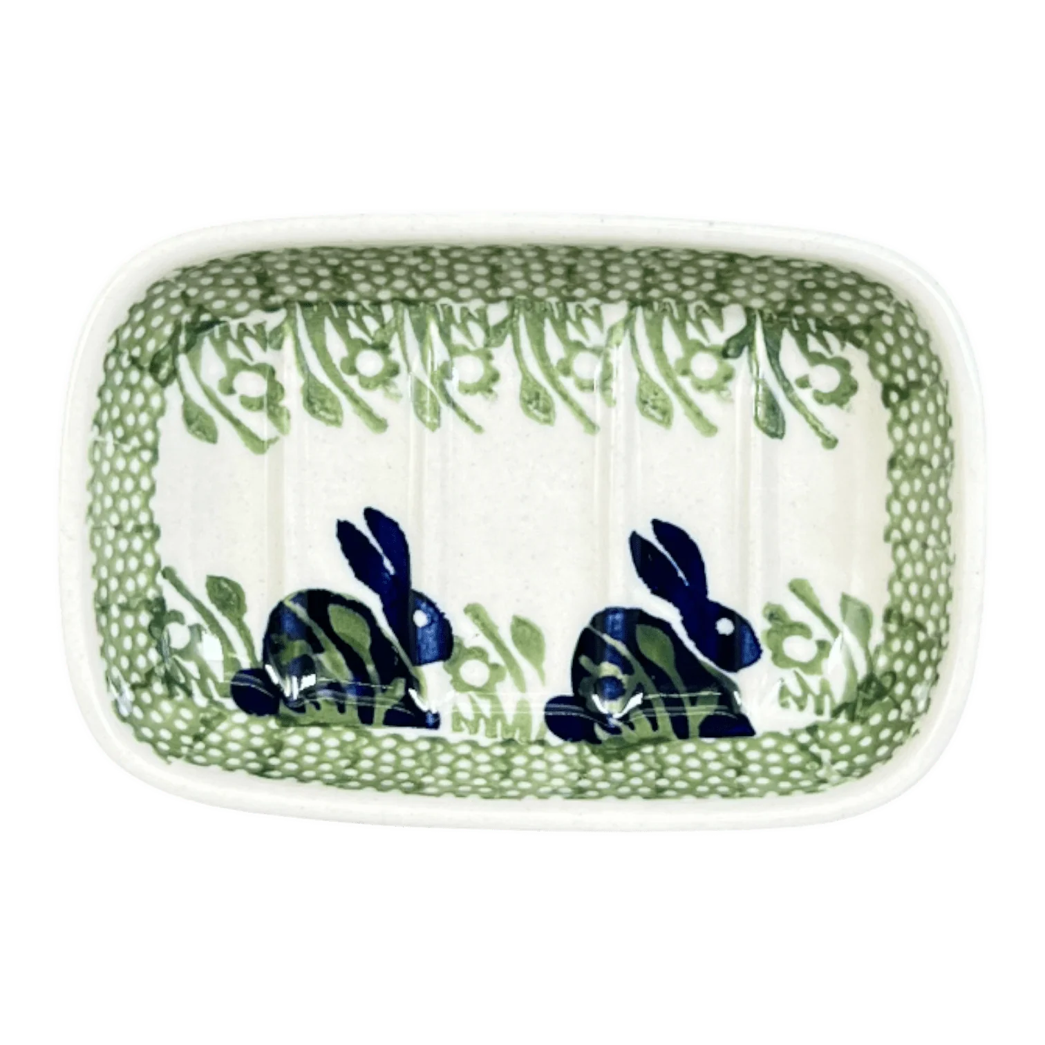 Soap Dish, Rectangular, 5" x 3.25" in "Bunny Love" by Manufaktura | M063T-P324 - Image 3